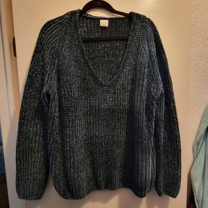 Green velvet sweater a new day